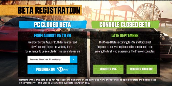 The Crew - Inscripción Beta
