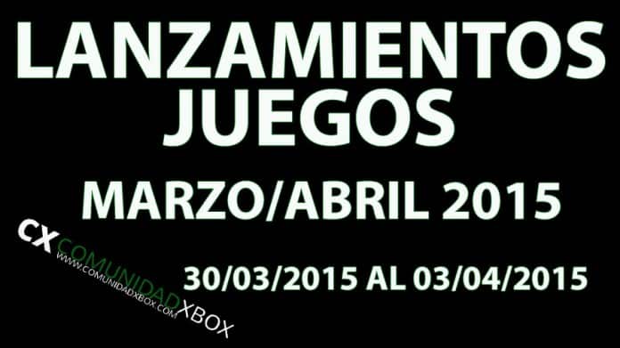 Lanzamientos marzo-abril