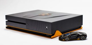 Imagen de la edición especial de Xbox One S Lamborhini Centenario