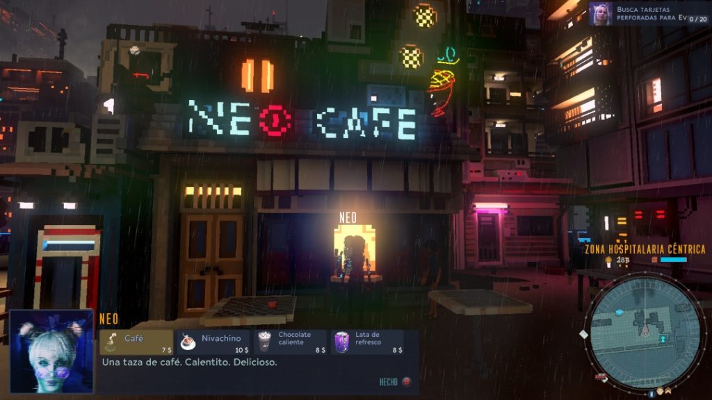 Cloudpunk captura comida