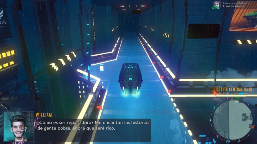 Cloudpunk captura repartos