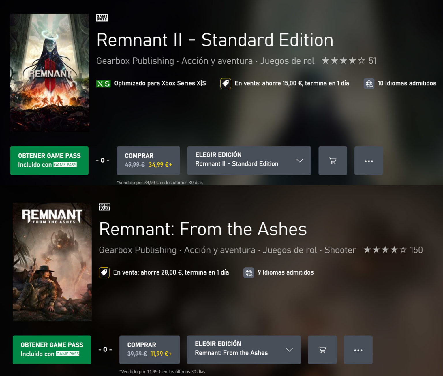 Remnant 1 y Remnant 2 llegan por sorpresa a Xbox