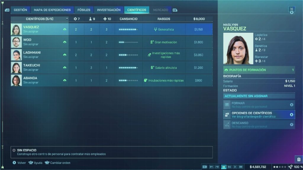Jurassic World Evolution 3 análisis científicos