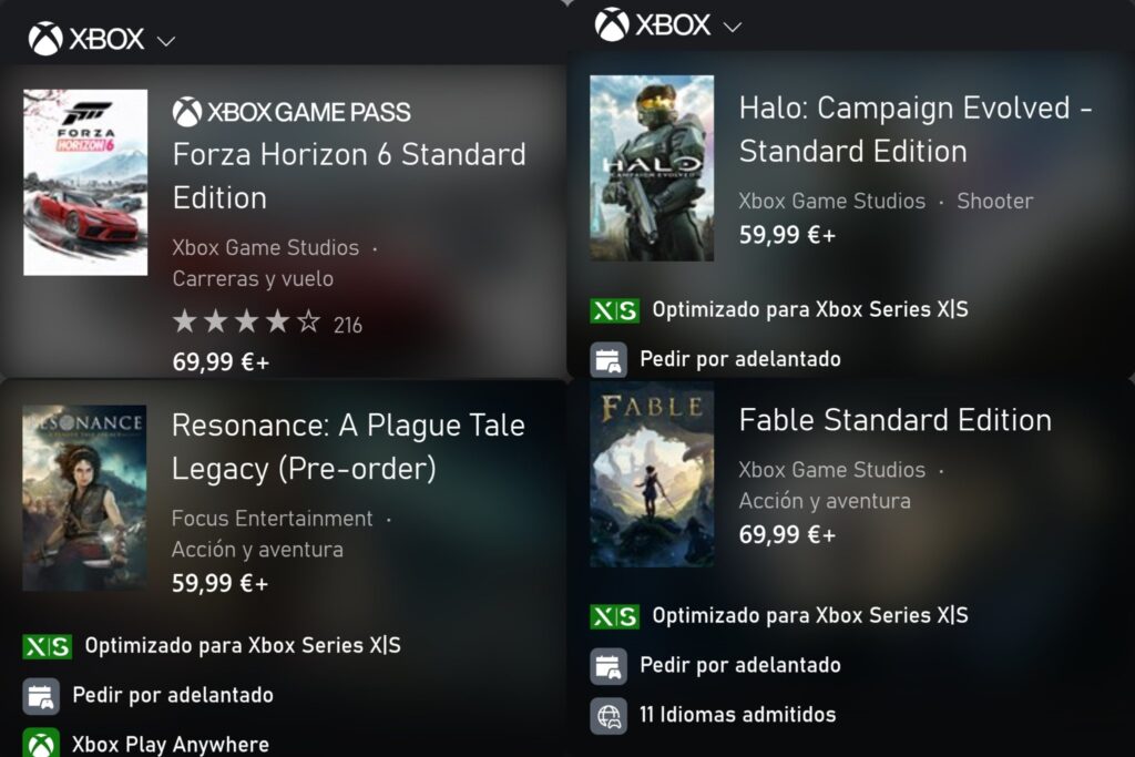 PRECIO XBOX
